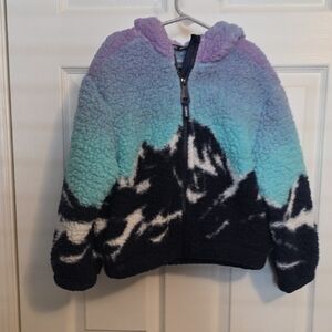 Justice Purple and Blue Sherpa Jacket